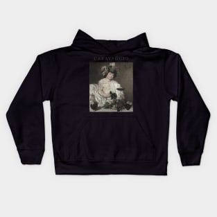 Bacchus Caravaggio distressed style Kids Hoodie